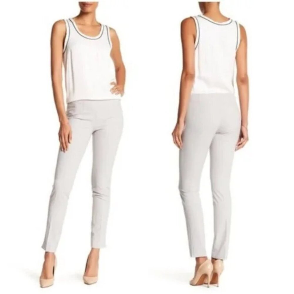 Amanda + Chelsea Gray Side Zip Pleated Dress Pants